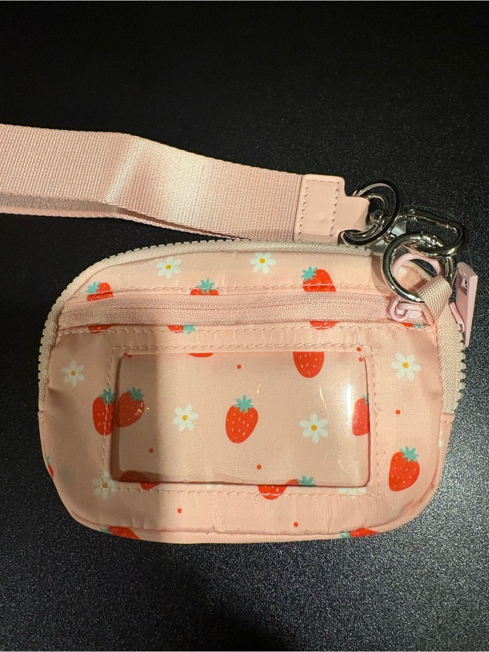 Kids Strawberry Wristlet Pouch - Pink - Picture 3 of 3
